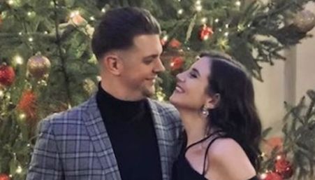 Jack Hurn with his partner Alex Jones