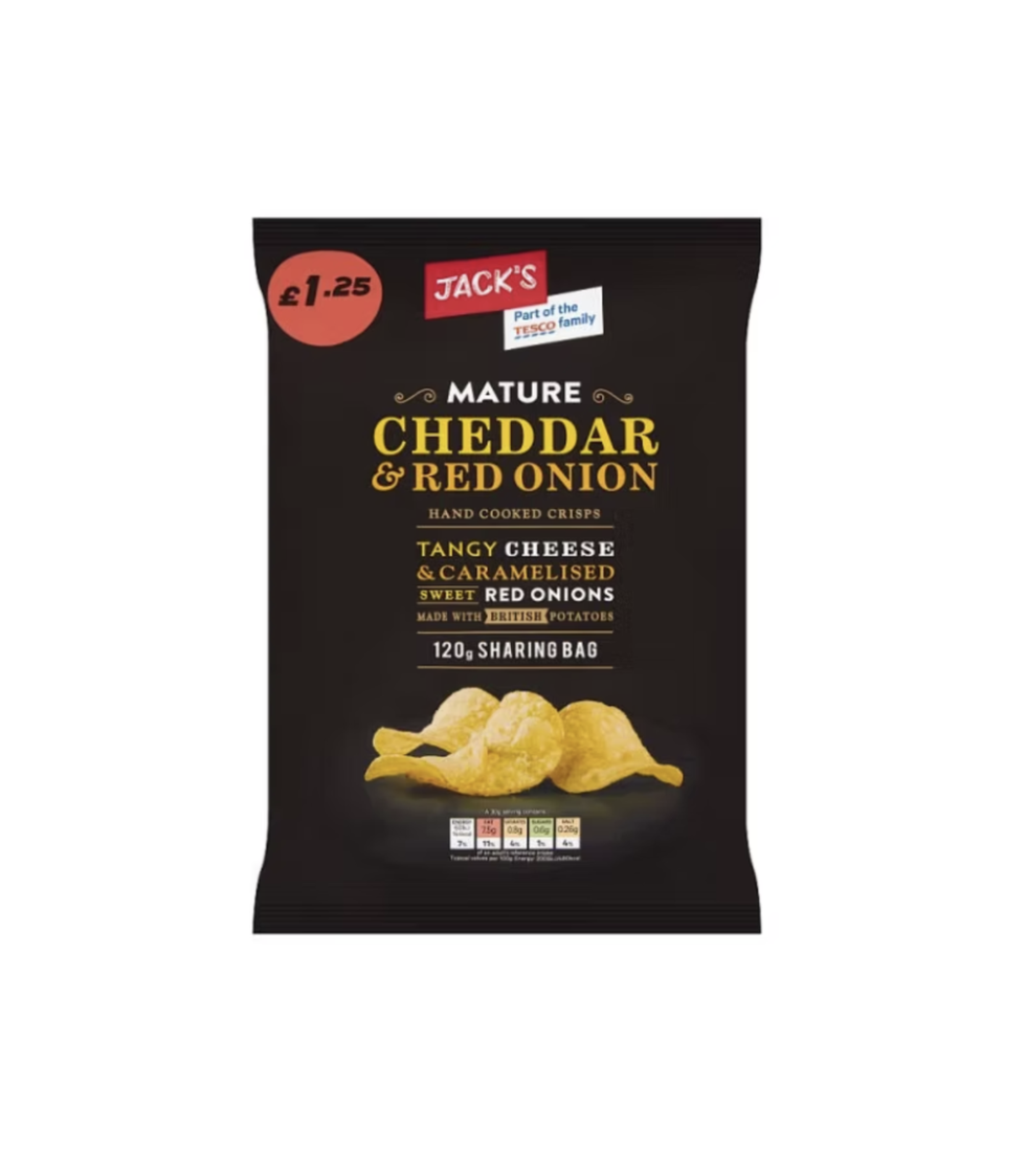Jack's Mature Cheddar and Red Onion Crisps 120g