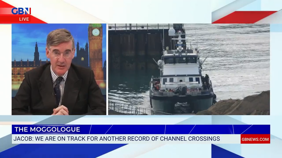 Jacob Rees-Mogg and a boat carrying migrants