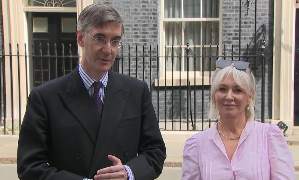 Jacob Rees-Mogg and Nadine Dorries