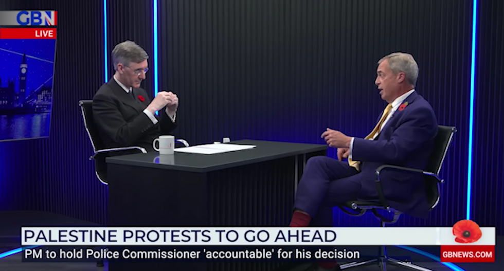 Jacob Rees-Mogg and Nigel Farage