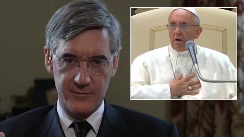Jacob Rees-Mogg and Pope Francis