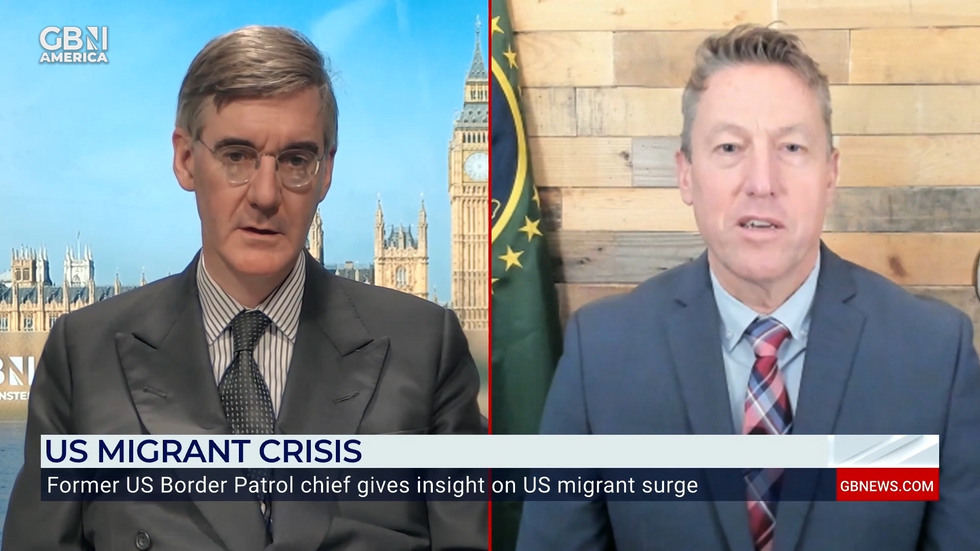 Jacob Rees-Mogg and Rodney Scott