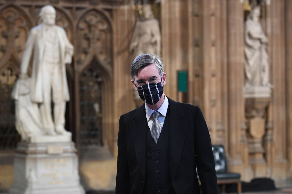 Jacob Rees-Mogg before the State Opening of Parliament in the House of Lords.