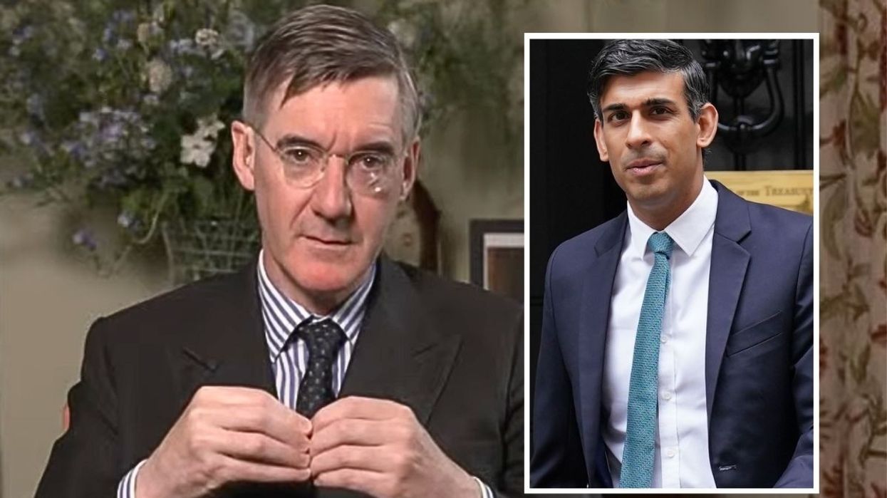 Jacob Rees-Mogg, Rishi Sunak inset
