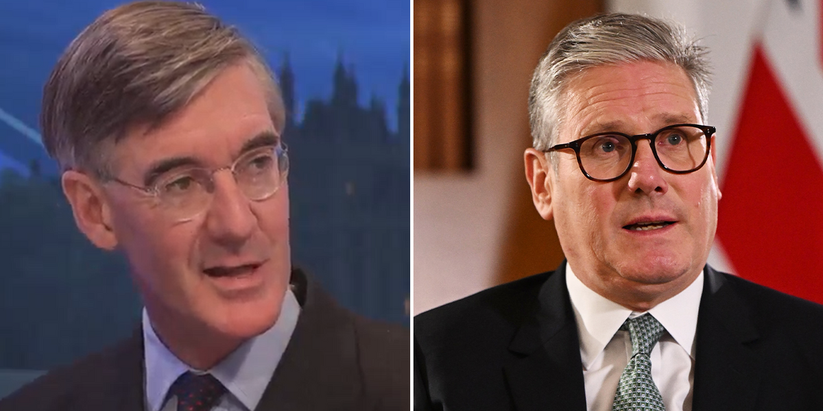 NextImg:Jacob Rees-Mogg blasts Keir Starmer for 'throwing son under the bus' in freebies row