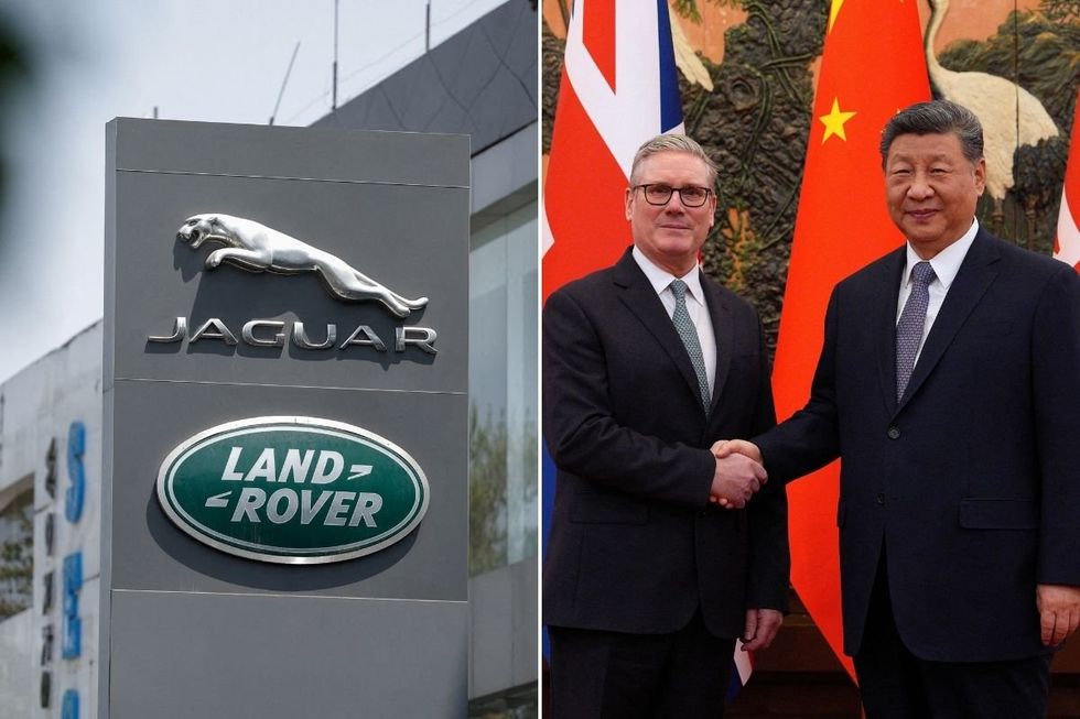 Jaguar Land Rover, and Prime Minister Sir Keir Starmer and Chinese Xi Jinping in Beijing