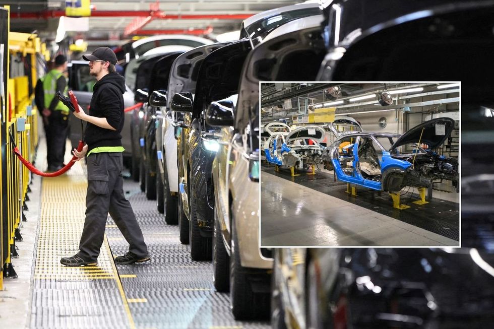 Jaguar Land Rover factory and Nissan's Sunderland car production facility