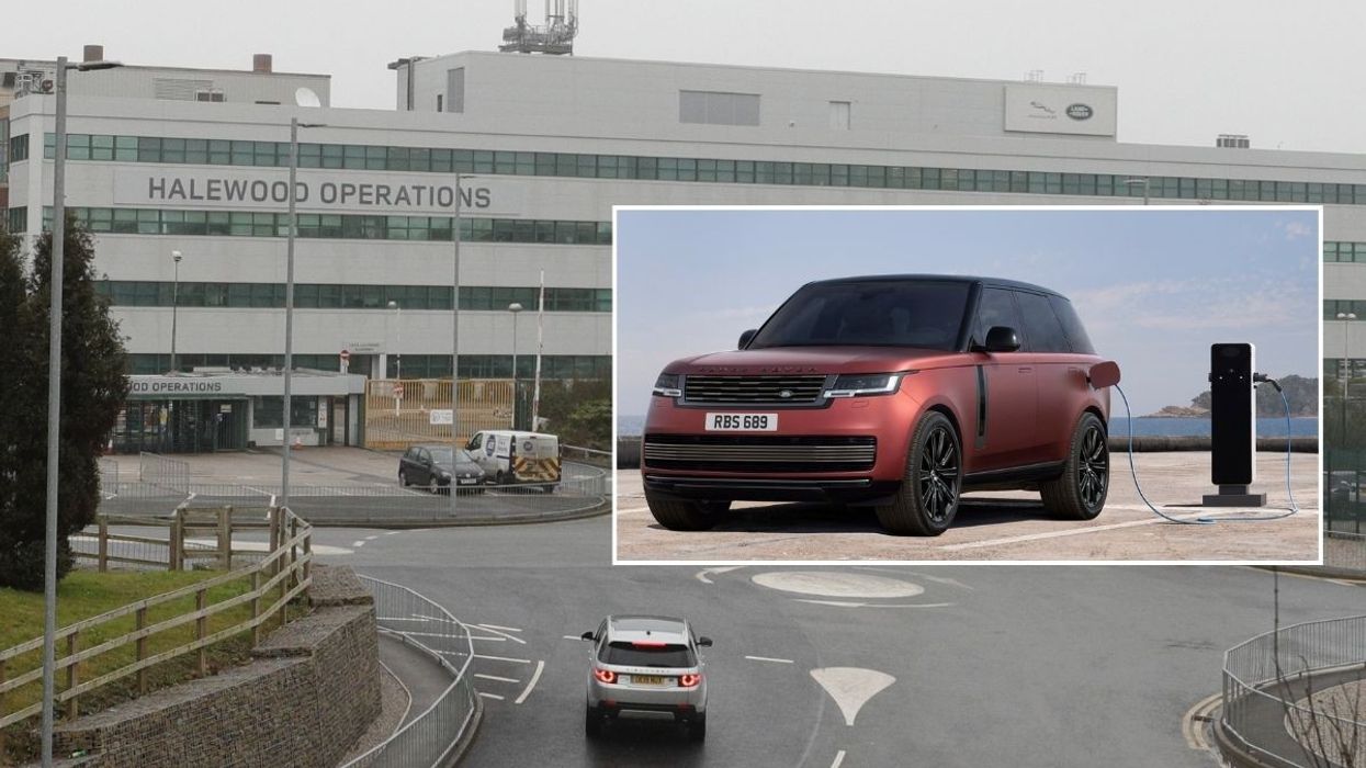 Jaguar Land Rover Halewood site and a Range Rover hybrid