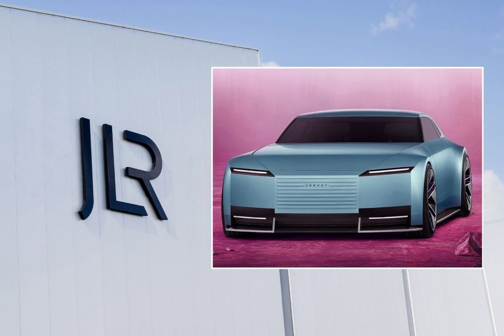 Jaguar Land Rover logo and the Jaguar Type 00