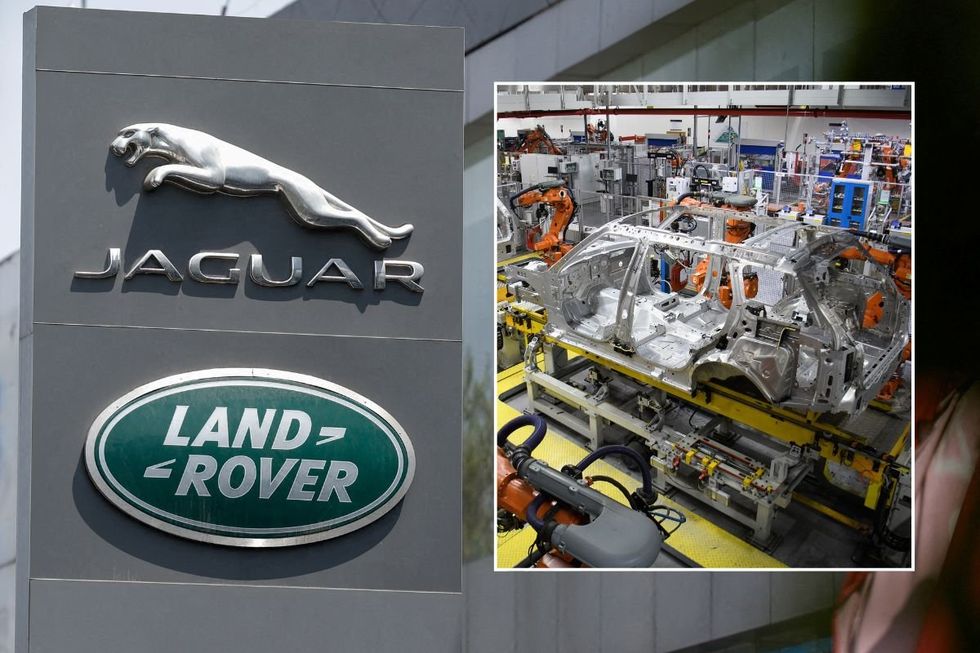 Jaguar Land Rover sign and the JLR Solihull plant