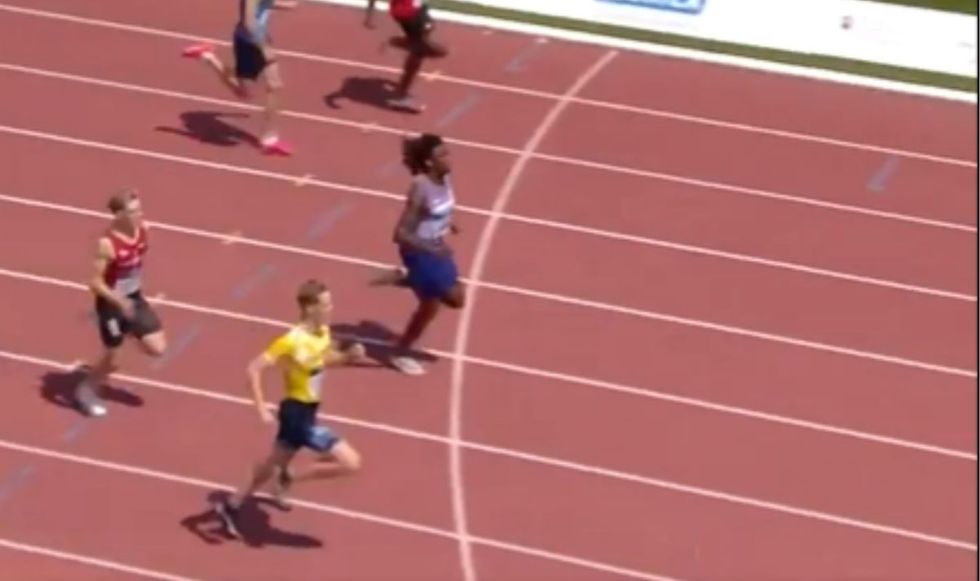 Jake Odey-Jordan then slowed up long before the finish line