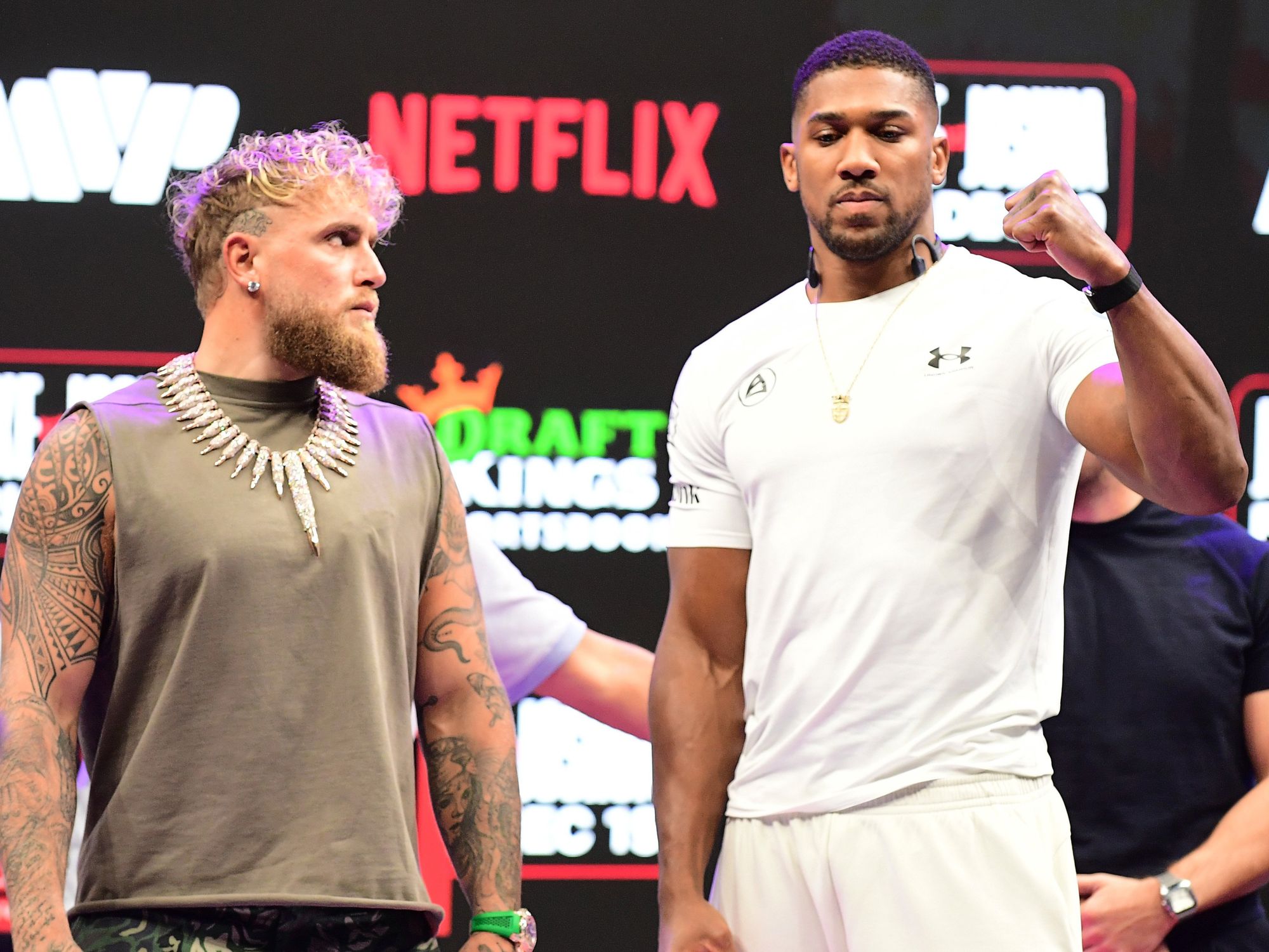 Jake Paul first face-off with Anthony Joshua