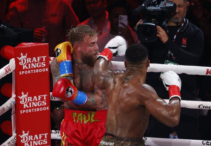 Jake Paul lasted six rounds before being battered by Anthony Joshua