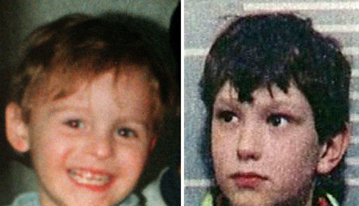 James Bulger (left) and one of his murderers Jon Venables.