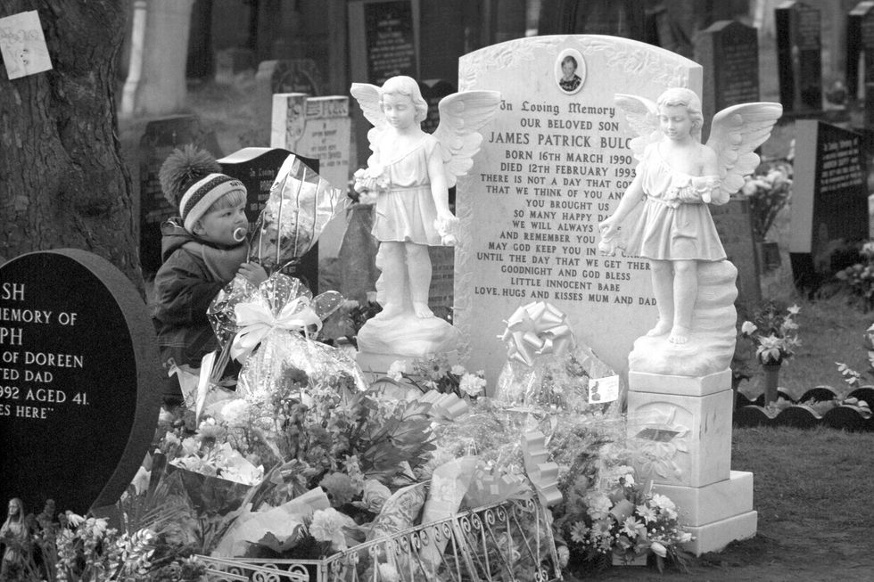 James Bulger's grave in 1994