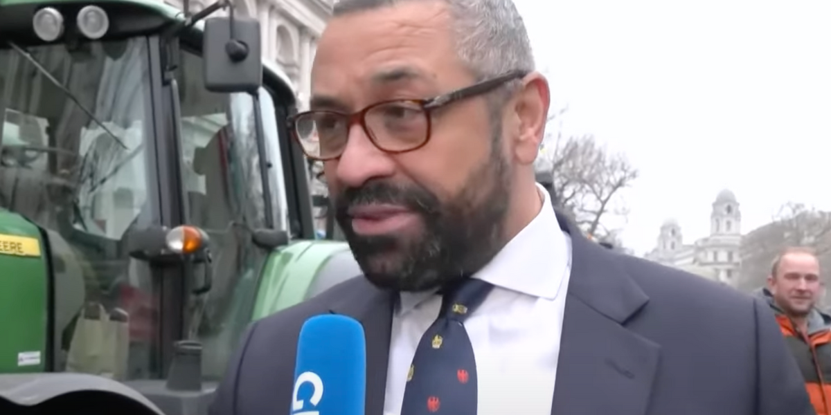 NextImg:Cleverly lambasts ‘poorly thought through’ Reeves decision as he joins farmers for London protest