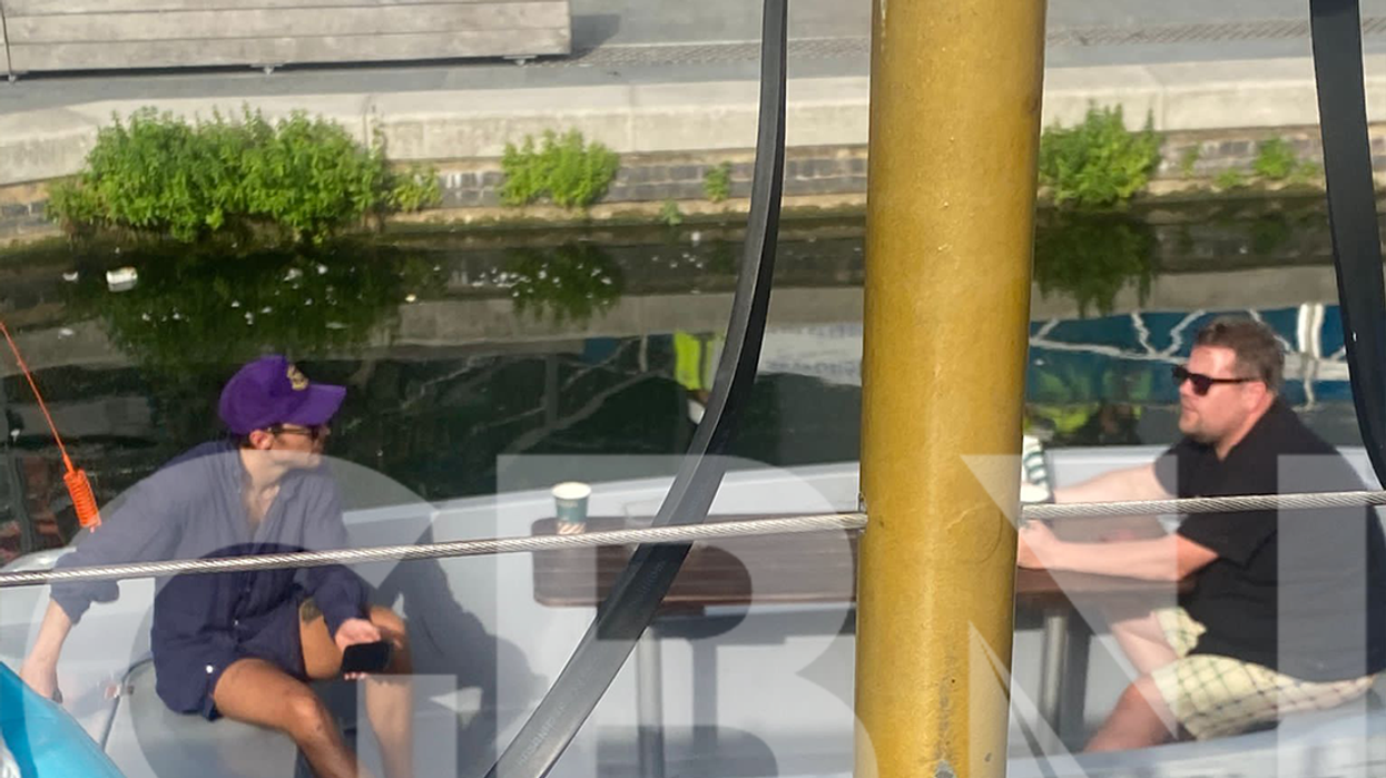 James Corden and Harry Styles