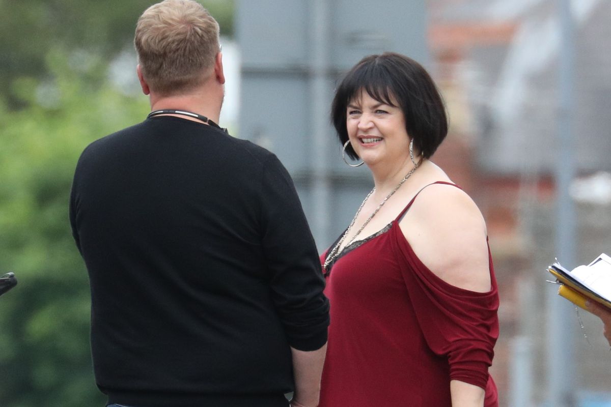 James Corden and Ruth Jones in 2019