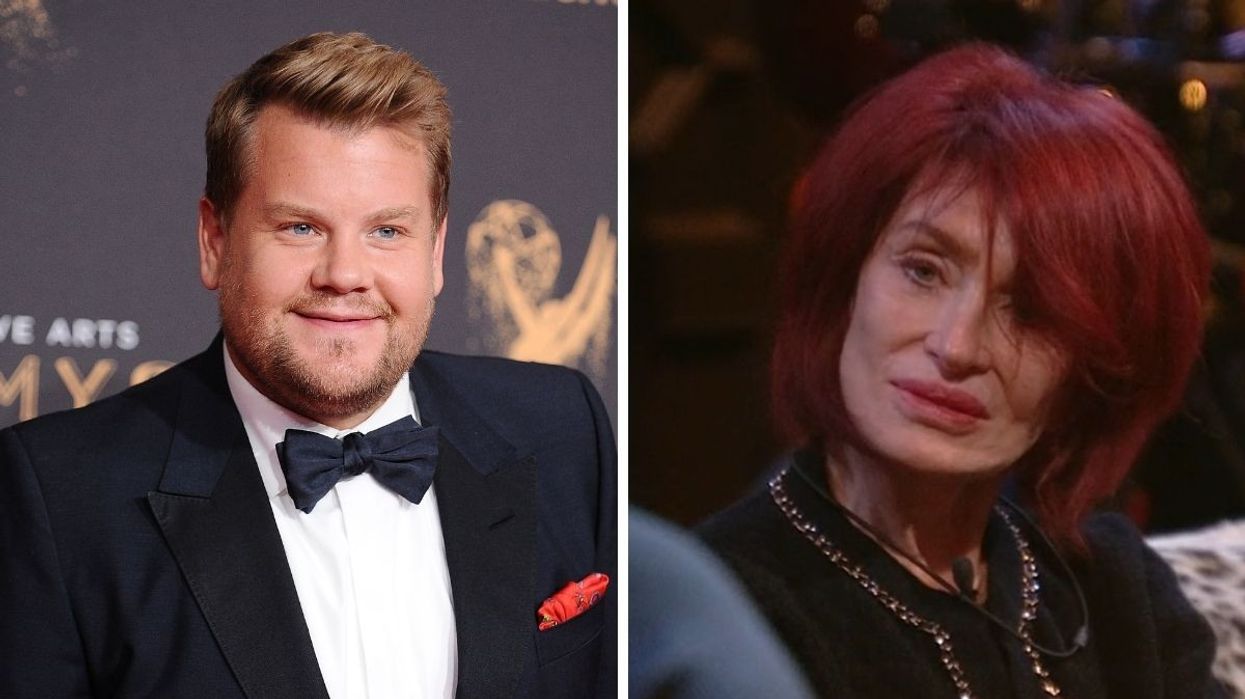 James Corden and Sharon Osbourne