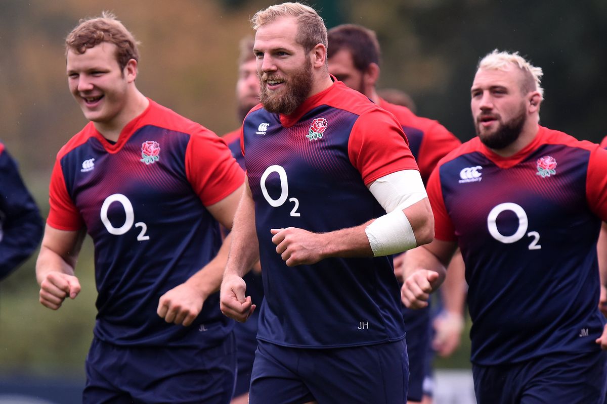 James Haskell (middle) played rugby alongside Joe Marler (right)