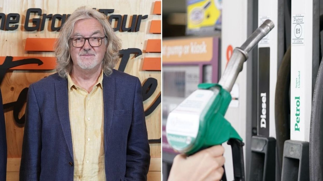 James May and a petrol and diesel pump