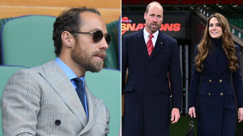 James Middleton, Kate Middleton and Prince William