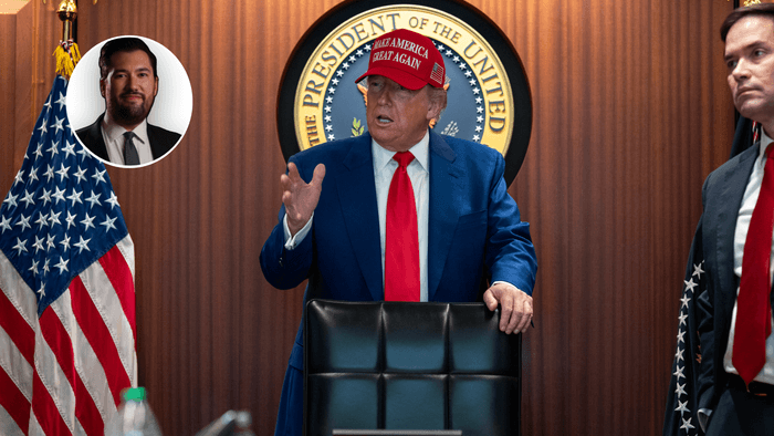 James Price (left), Donald Trump (middle)