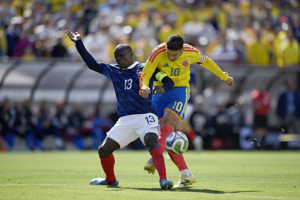 James Rodriguez played for Colombia against France