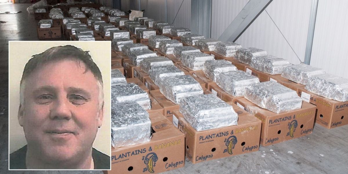 NextImg:Wanted man sentenced for 20 years in prison after trying to smuggle £76m of cocaine into Britain hidden in bananas