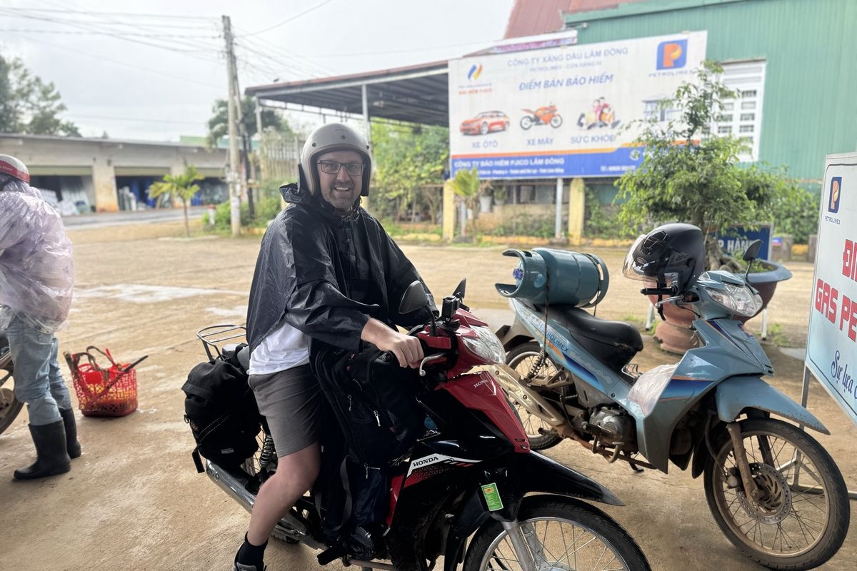James Titcombe riding through Vietnam in memory of his late son who would have been 17