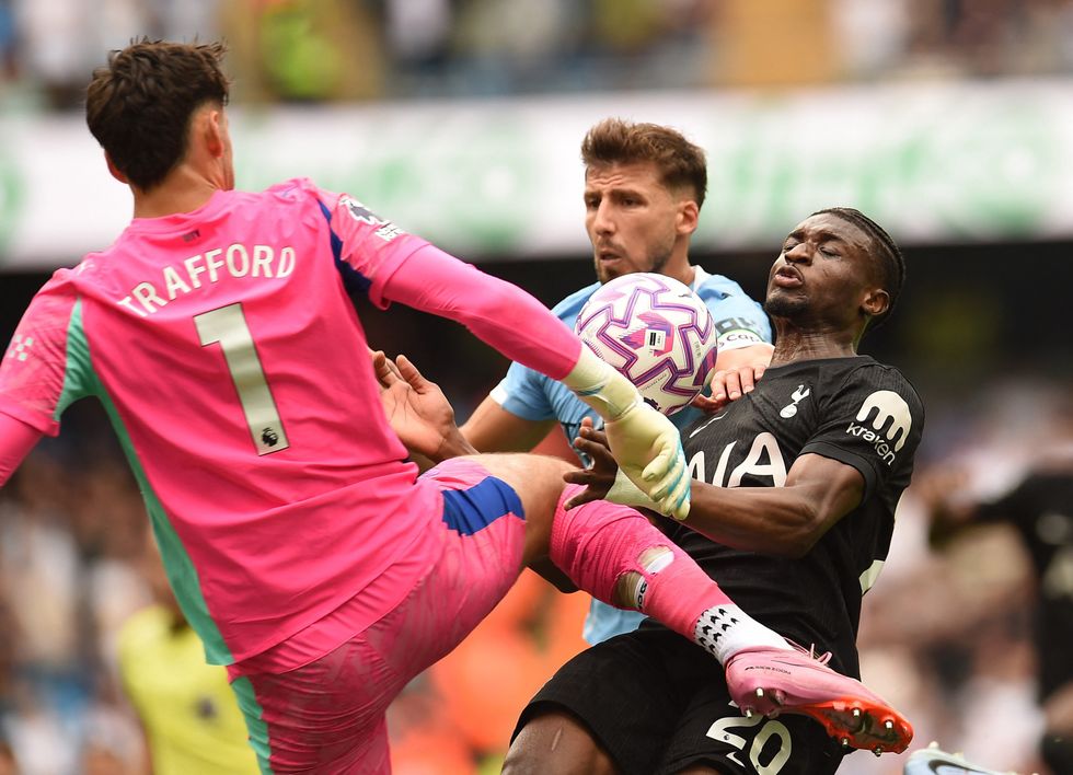 James Trafford should have been sent off before his mistake that saw Tottenham double their lead