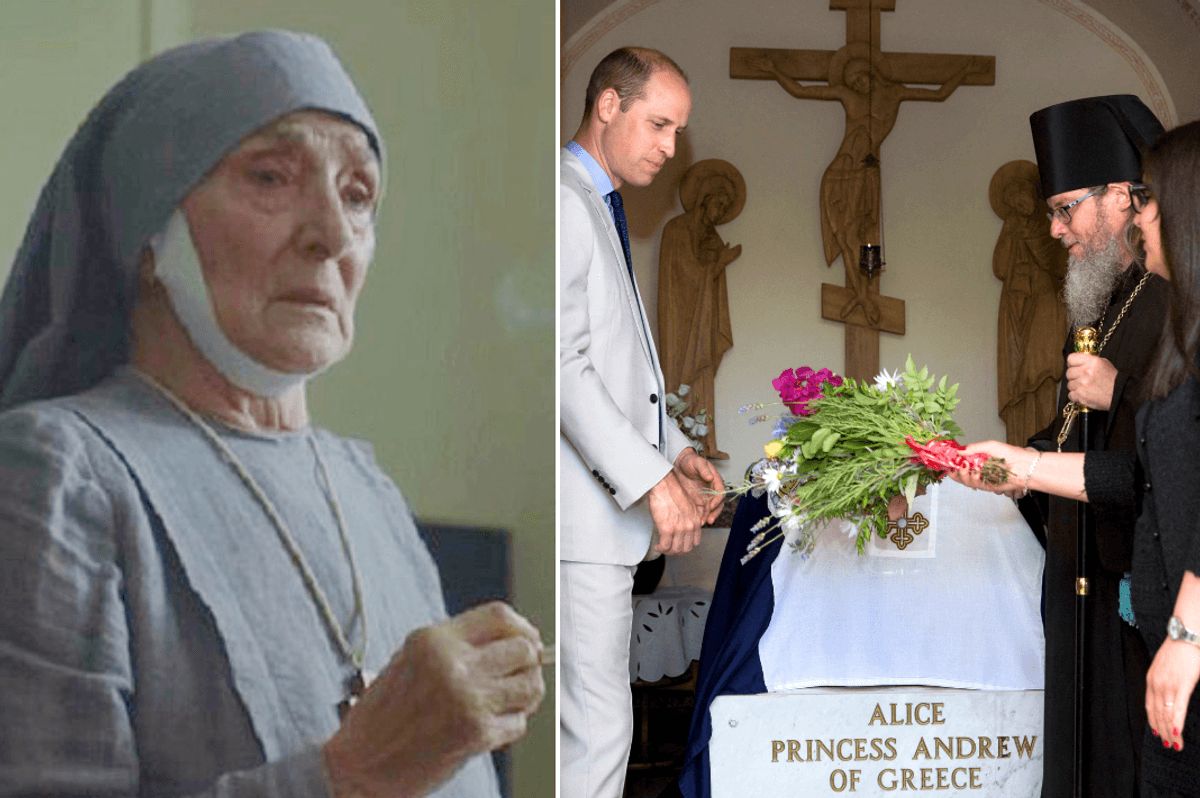 Jane Lapotaire and Prince William