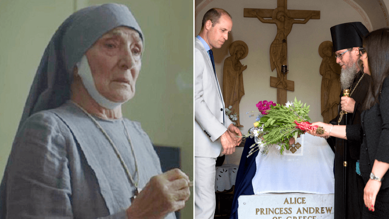 Jane Lapotaire and Prince William