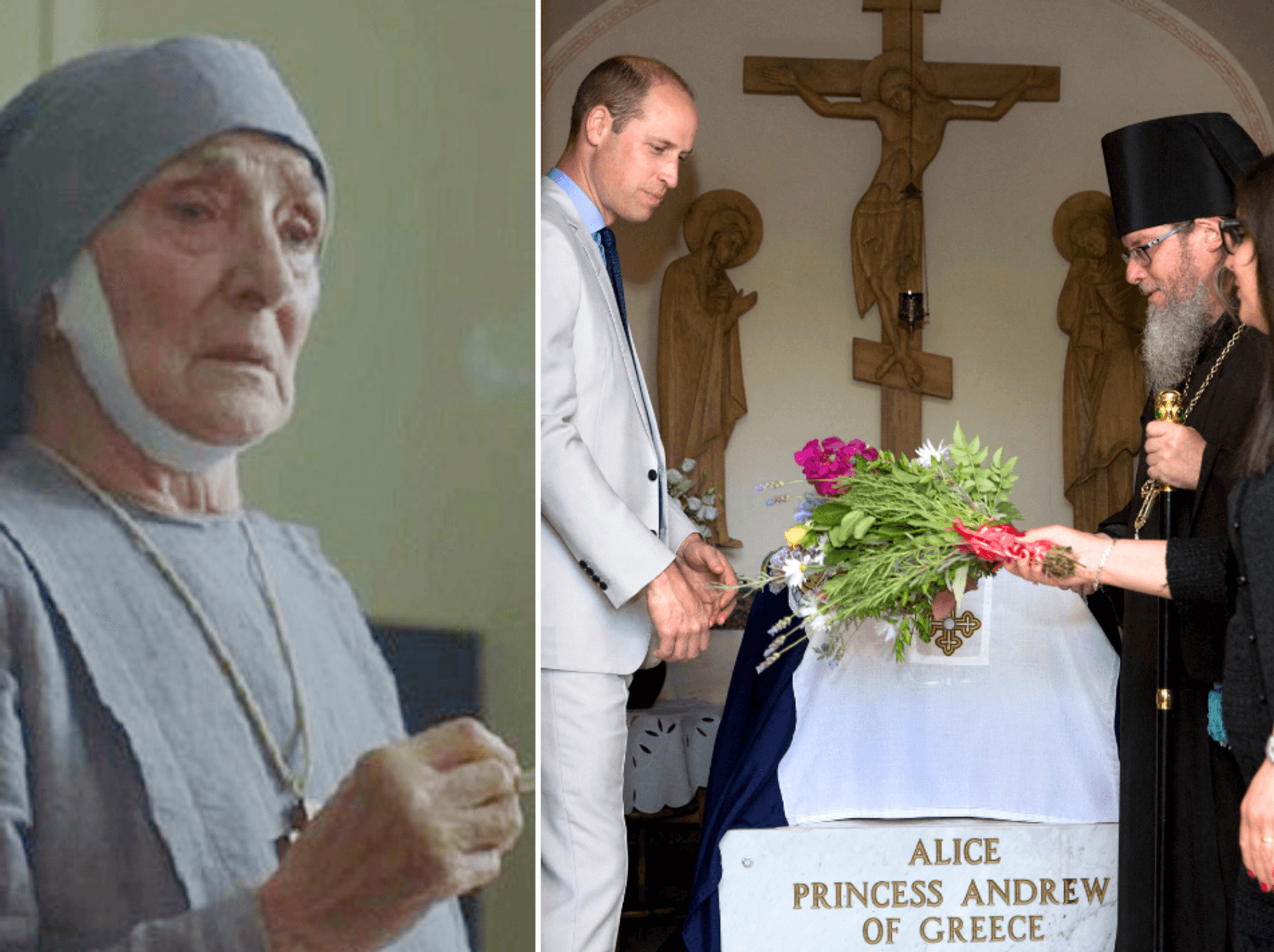 Jane Lapotaire and Prince William