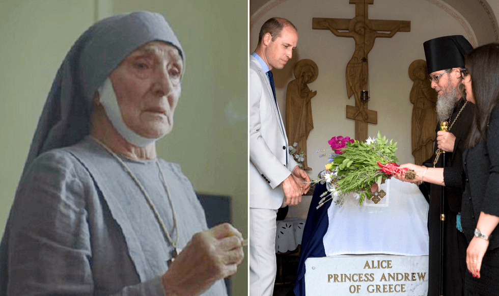 Jane Lapotaire and Prince William