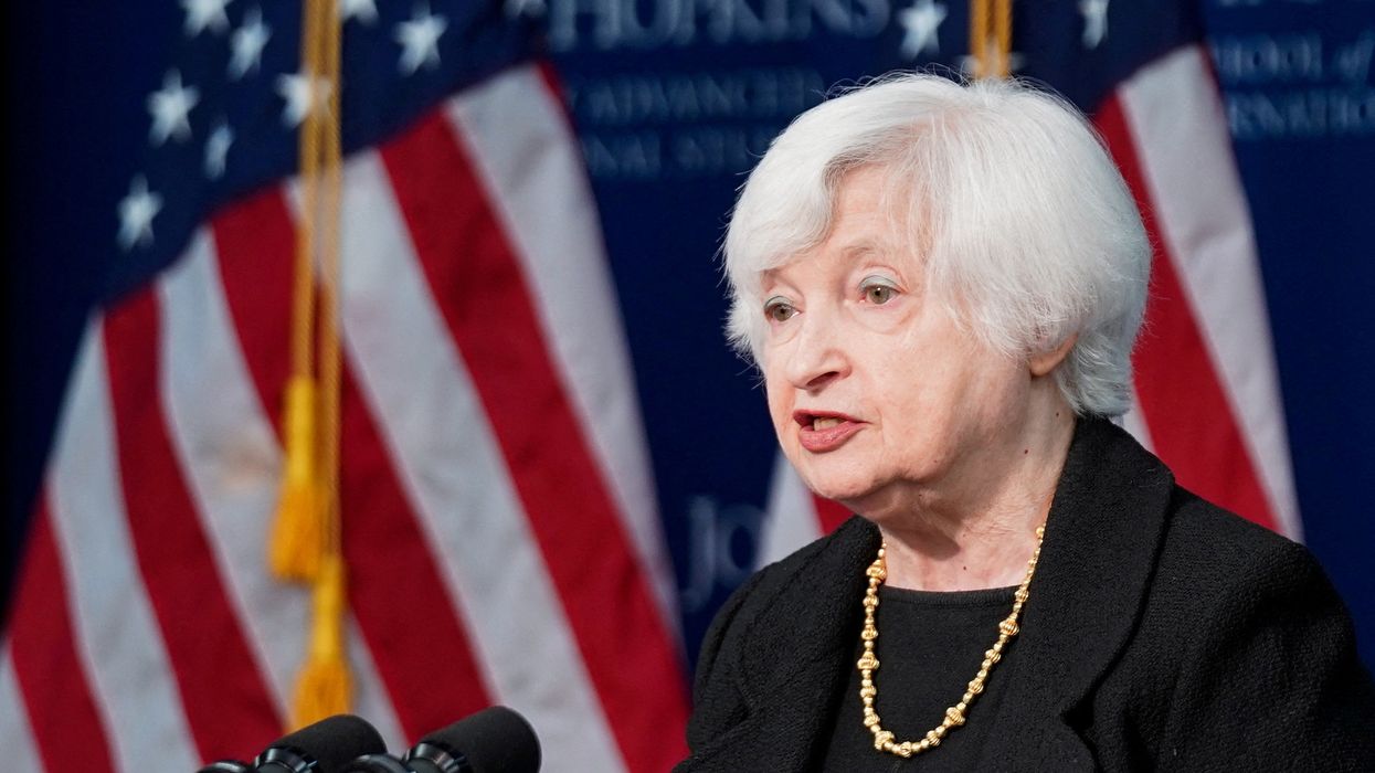 Janet Yellen speaking during a press conference