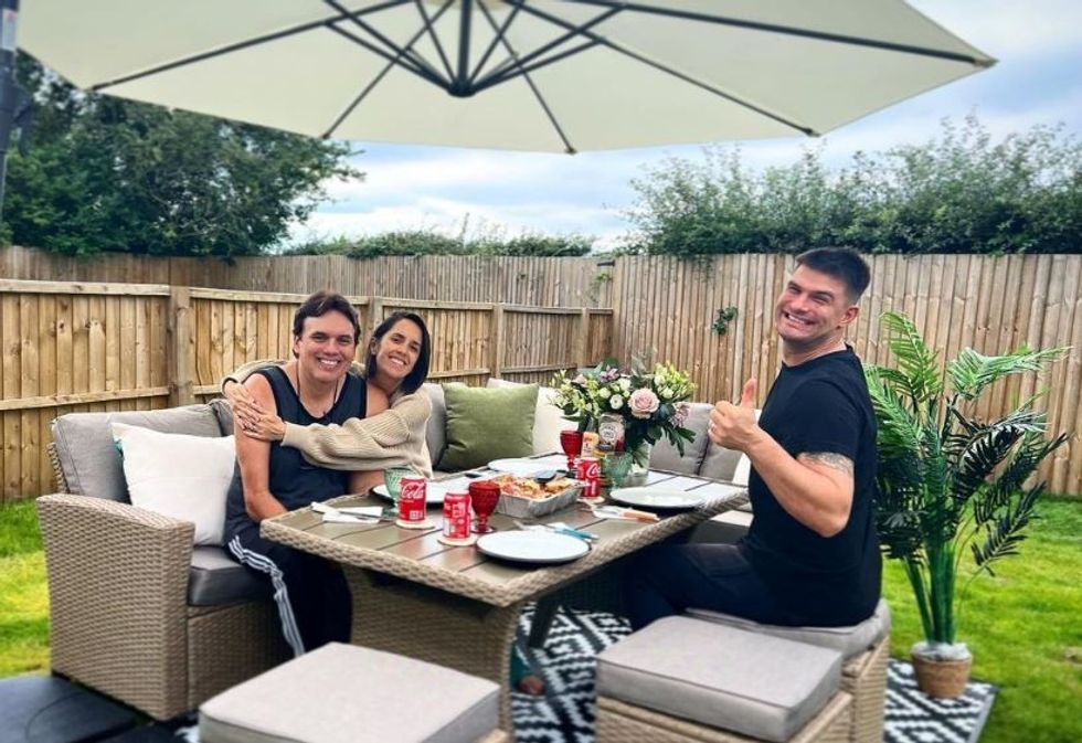 Janette Manrara and her dad and husband