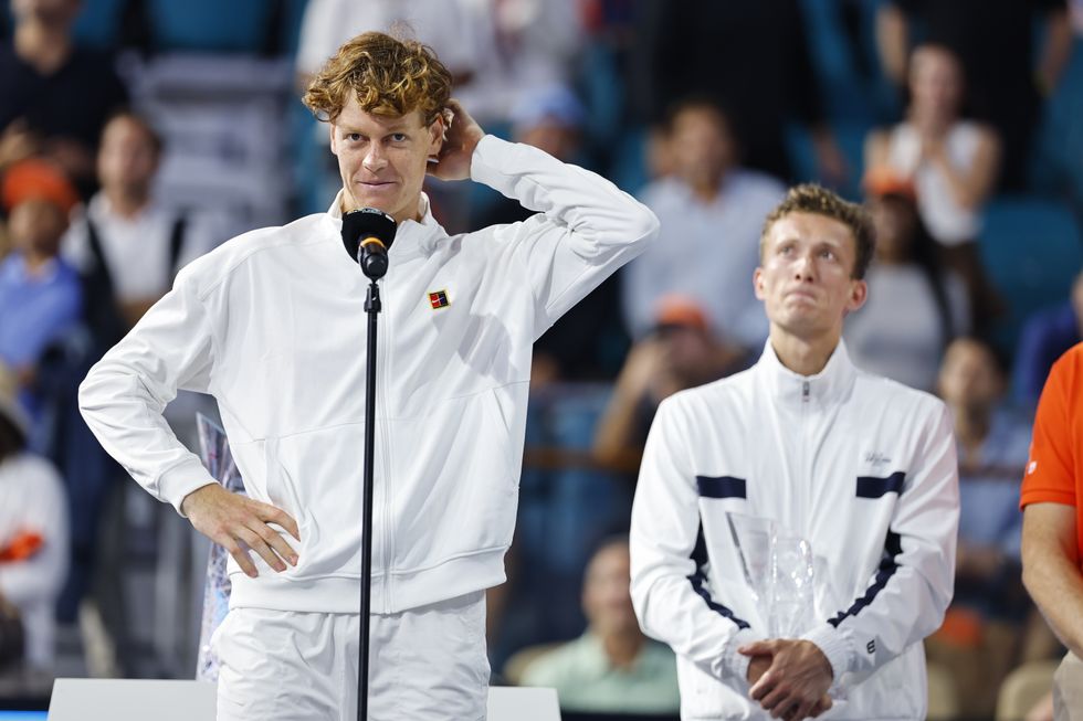 Jannik Sinner was all smiles after his Miami Open win