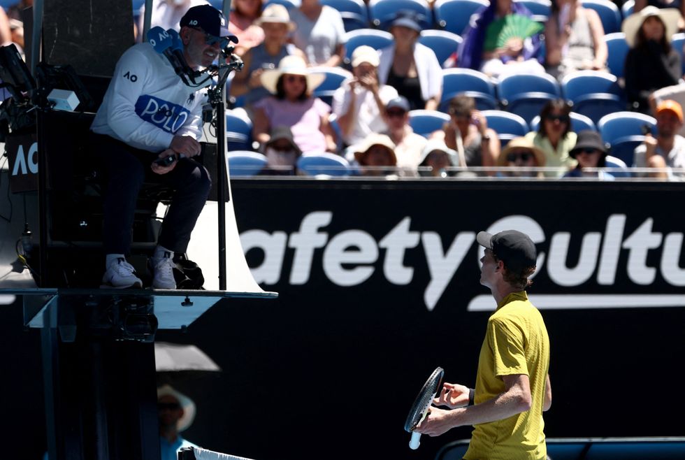 Jannik Sinner was ordered to take his fitness item off