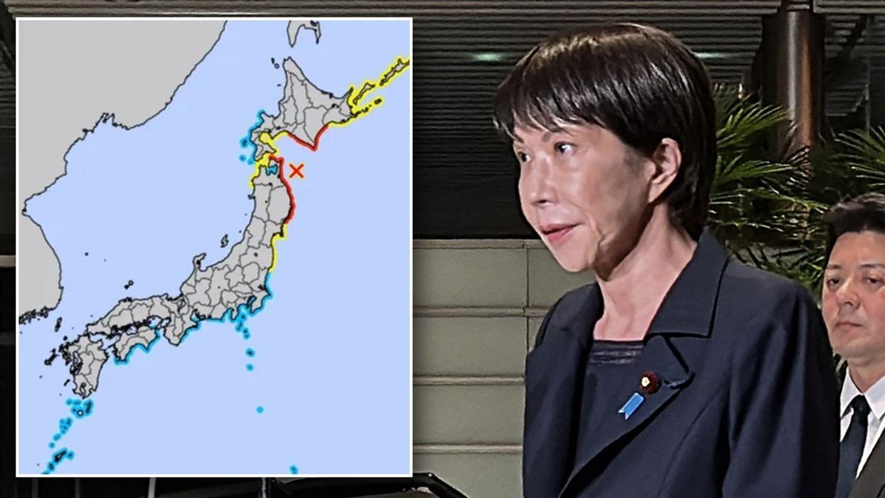 Japan earthquake warning and Japan's Prime Minister Sanae Takaichi