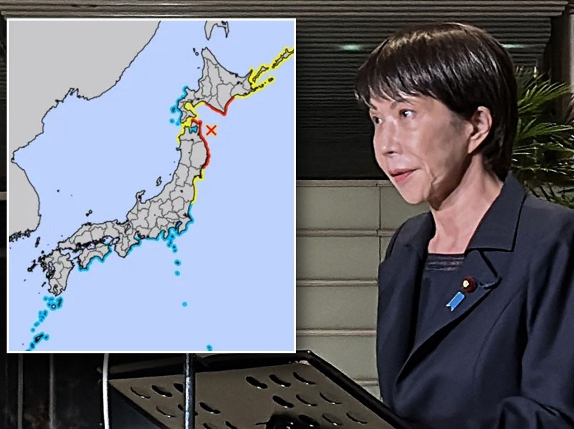 Japan earthquake warning and Japan's Prime Minister Sanae Takaichi
