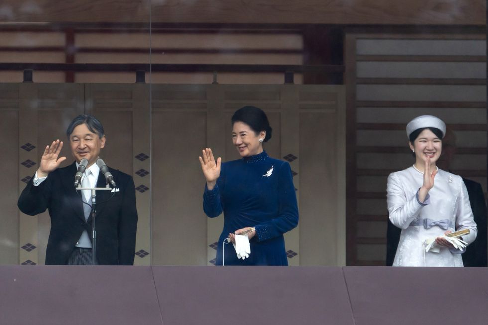 Japan's Emperor Naruhito, Empress Masako and Princess Aiko