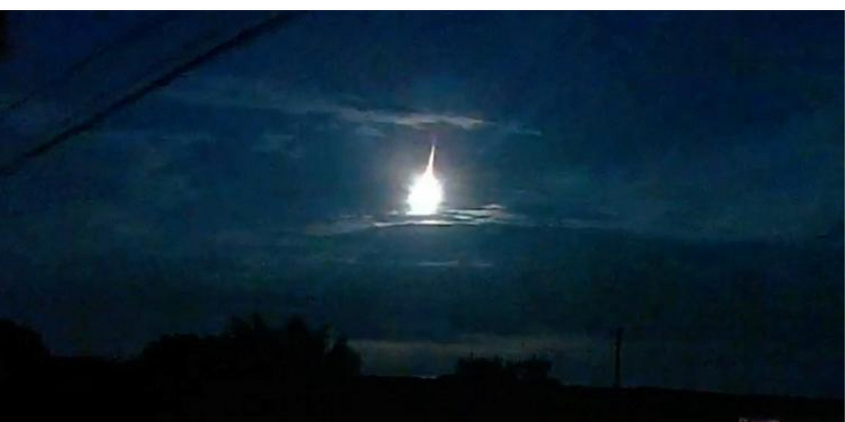 NextImg:WATCH: Moment mysterious fireball lights up night sky as locals 'feel the air shaking'