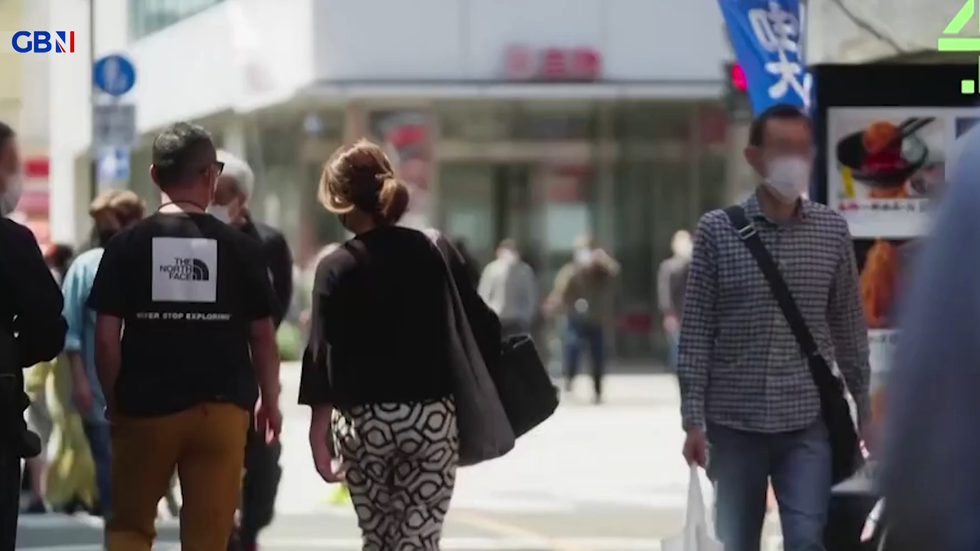 Japanese people on street