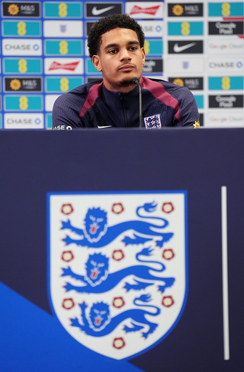 Jarell Quansah has withdrawn from England\u2019s squad after sustaining an injury, forcing him to miss Tuesday\u2019s World Cup qualifier against Latvia