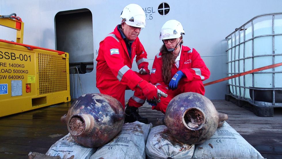 Jars were found on the deep sea floor in the Mediterranean