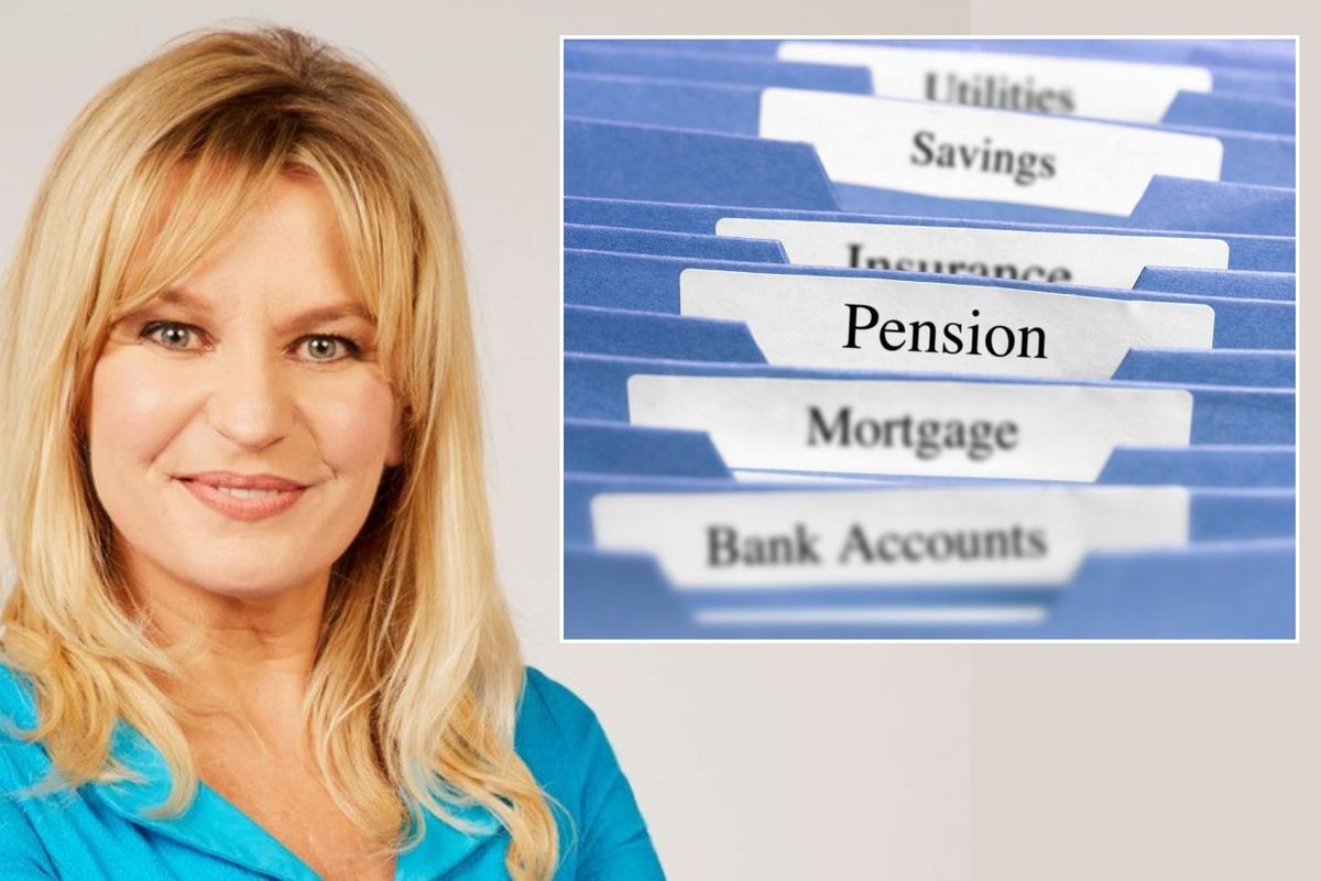 Jasmine Birtles in pictures beside pension folder