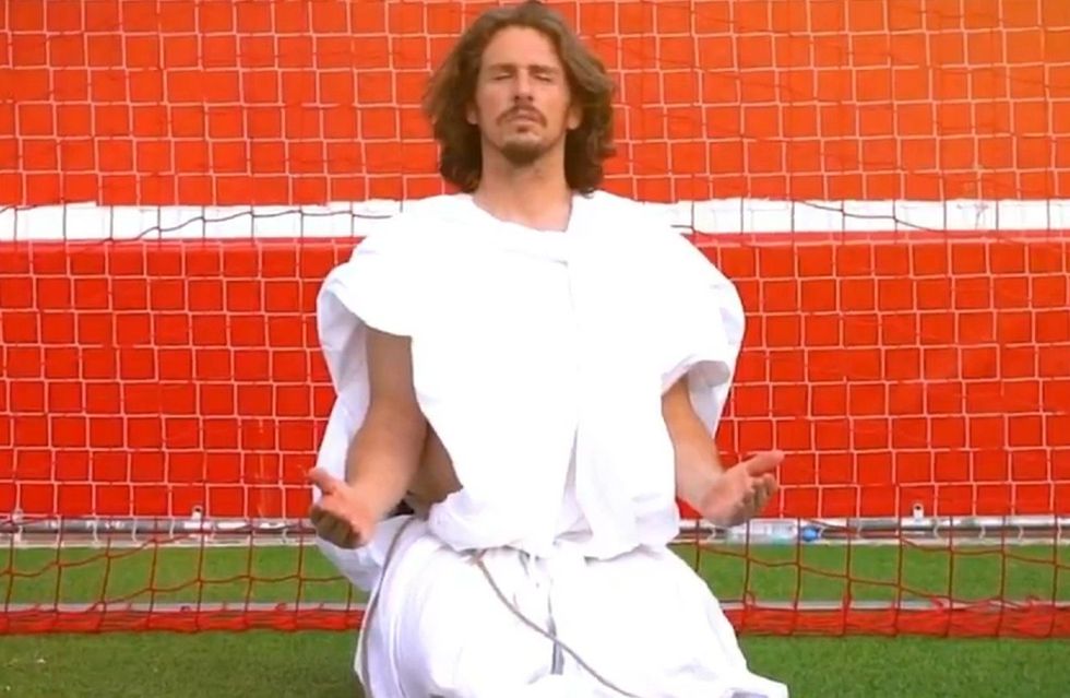Javi Poves once posed as Jesus for a stunt