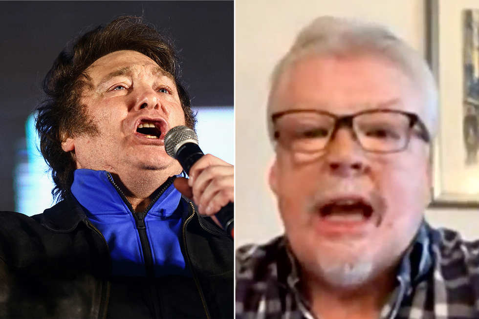 Javier Milei and Simon Weston